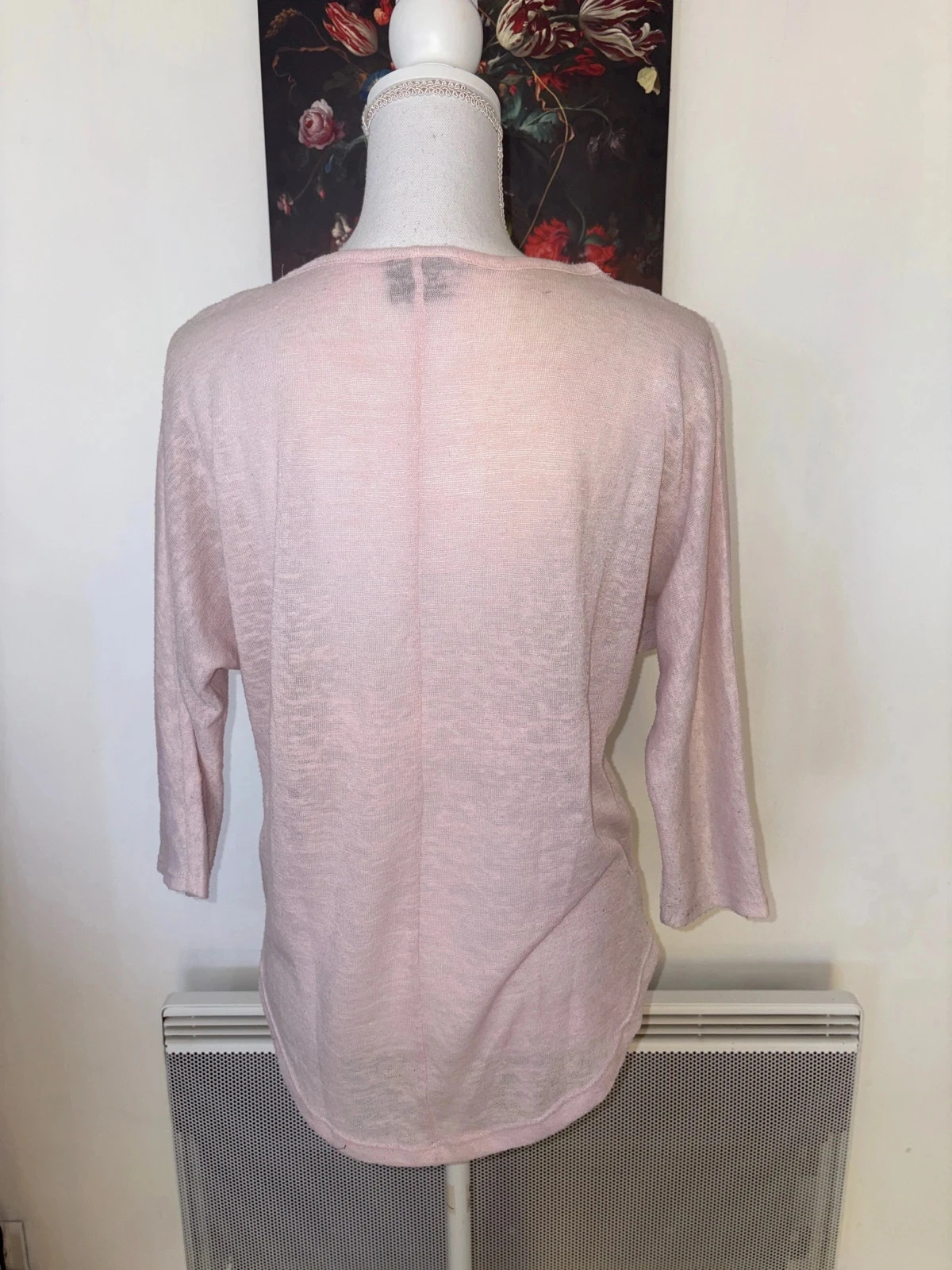 Vero Moda pale pink slim 3/4 sleeve sweater size M / 38 – photo 3